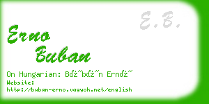 erno buban business card